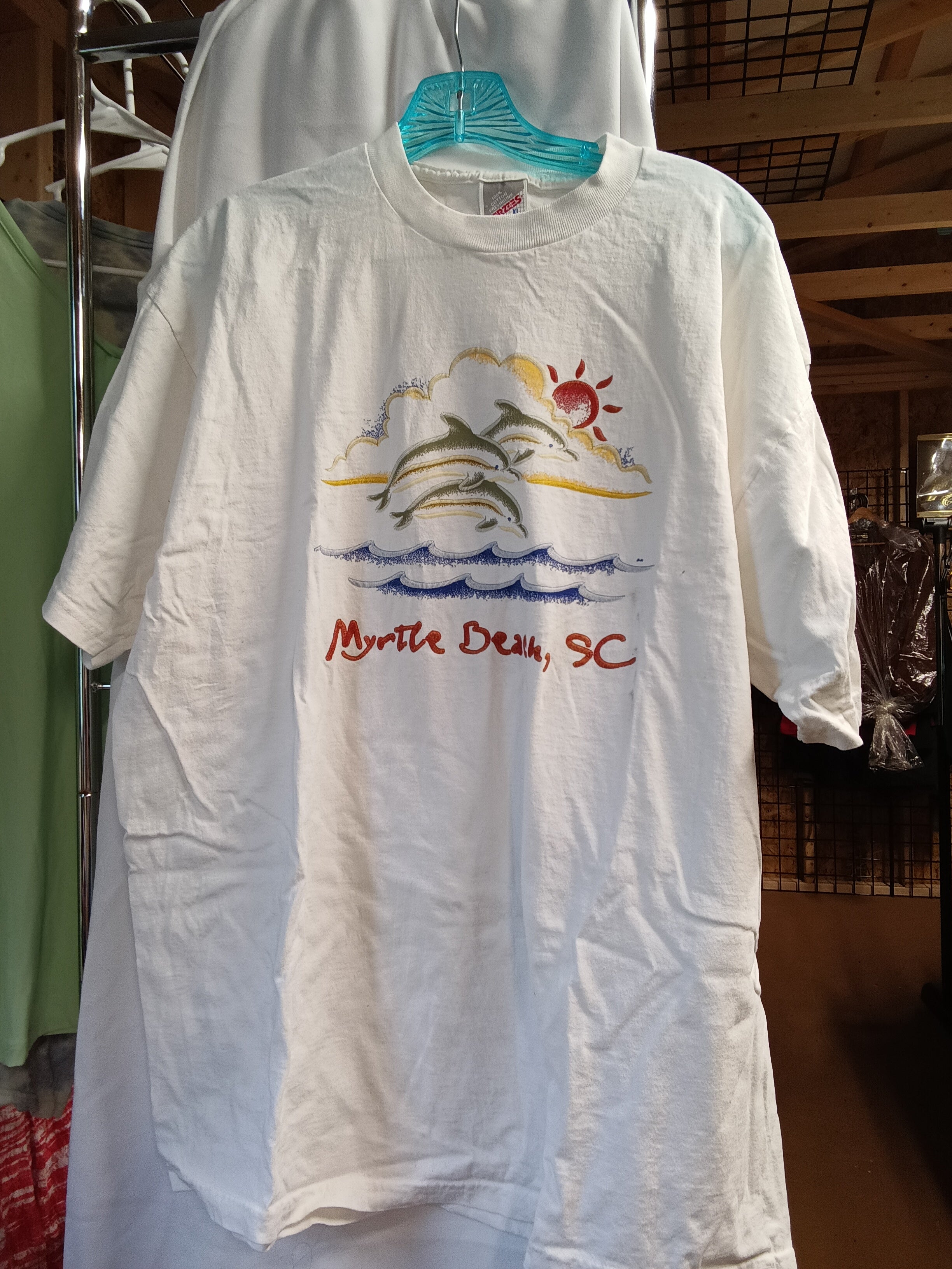 Myrtle Beach SC Graphic T-Shirt Dolphins Design - Image 1