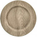Faux Wood Charger Plates in Grey - Image 1