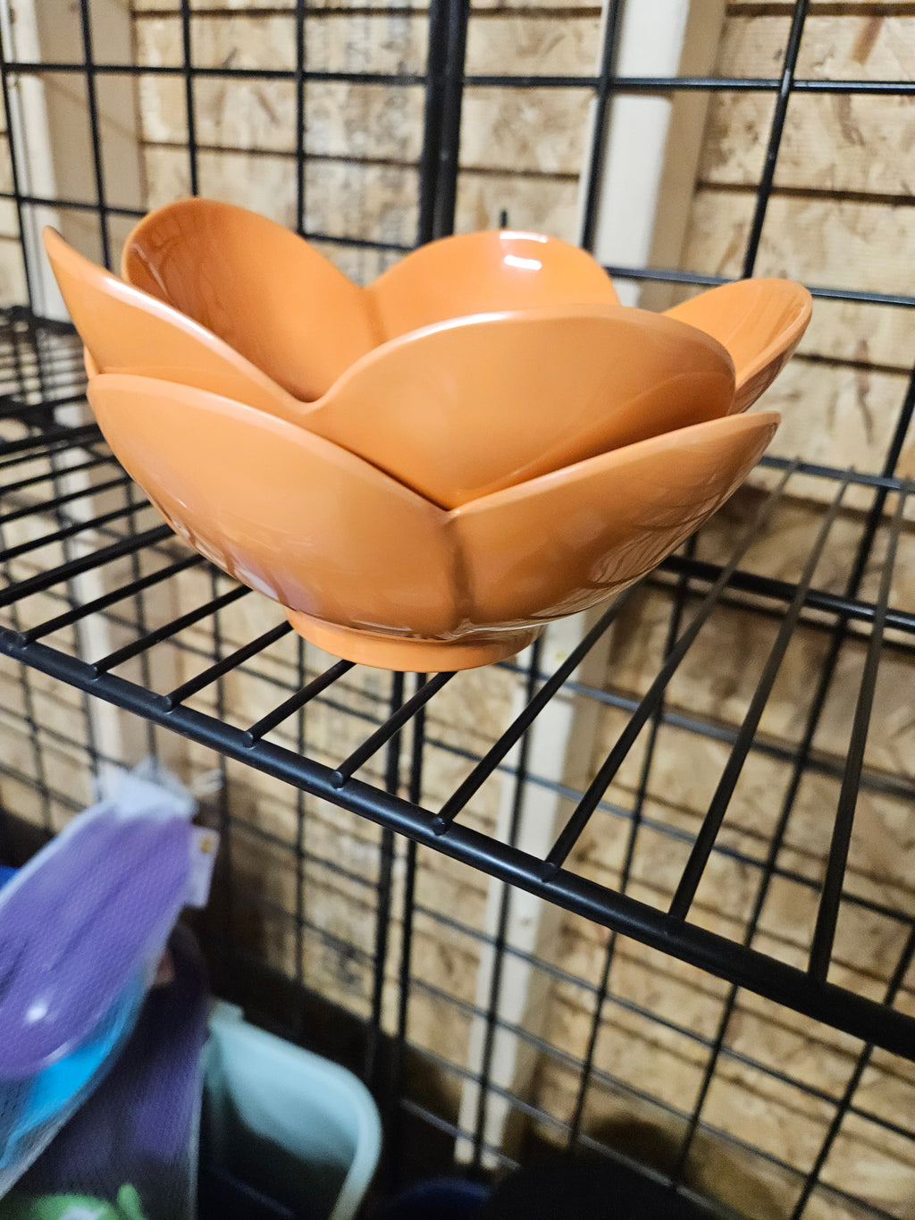 Orange Flower-Shaped Ceramic Bowl - Image 2