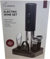 Rabbit 6-Piece Electric Wine Set with Corkscrew and Accessories - Image 3