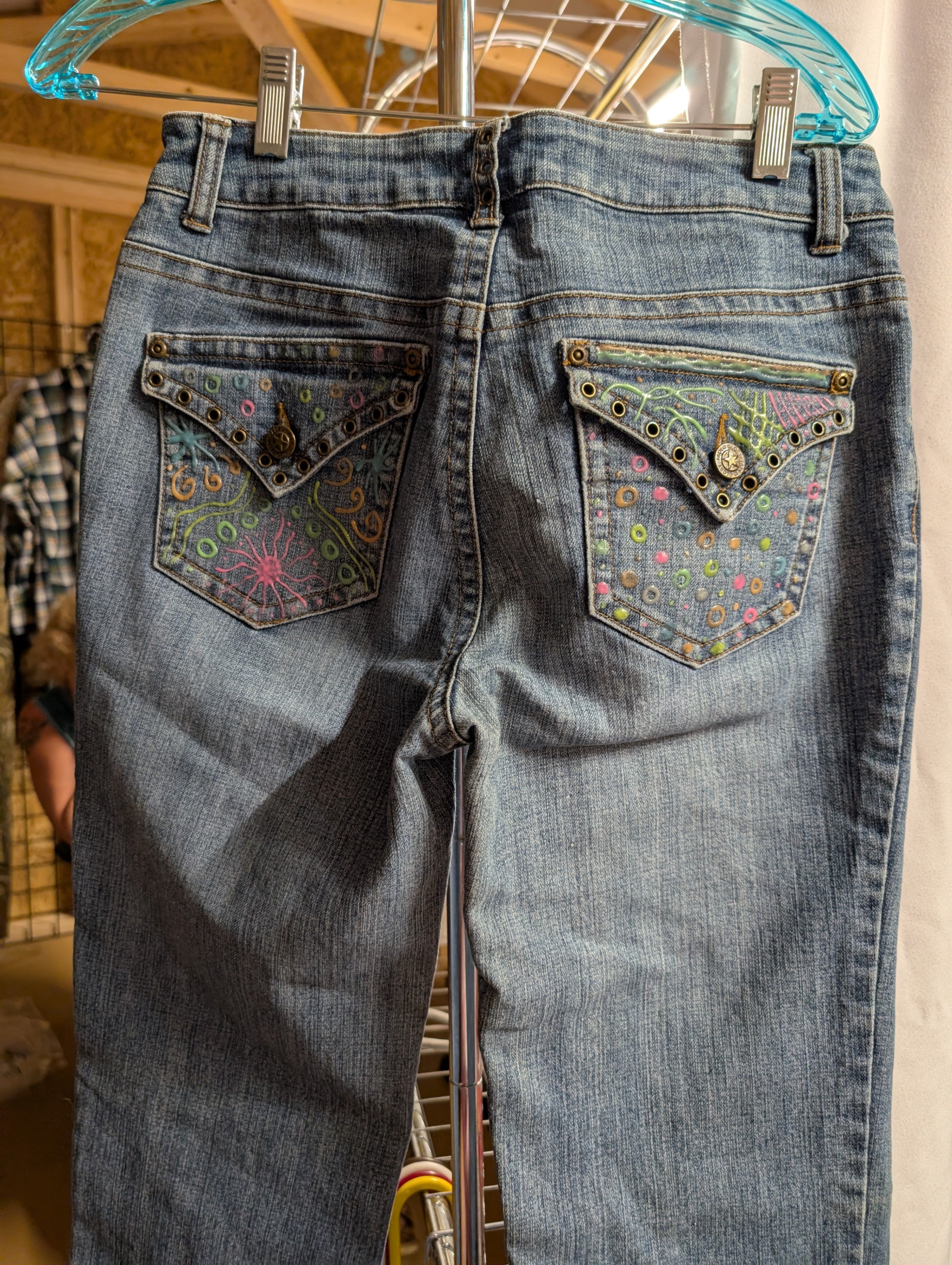 Southpole Bootcut Jeans with Embroidered Pockets - Image 3