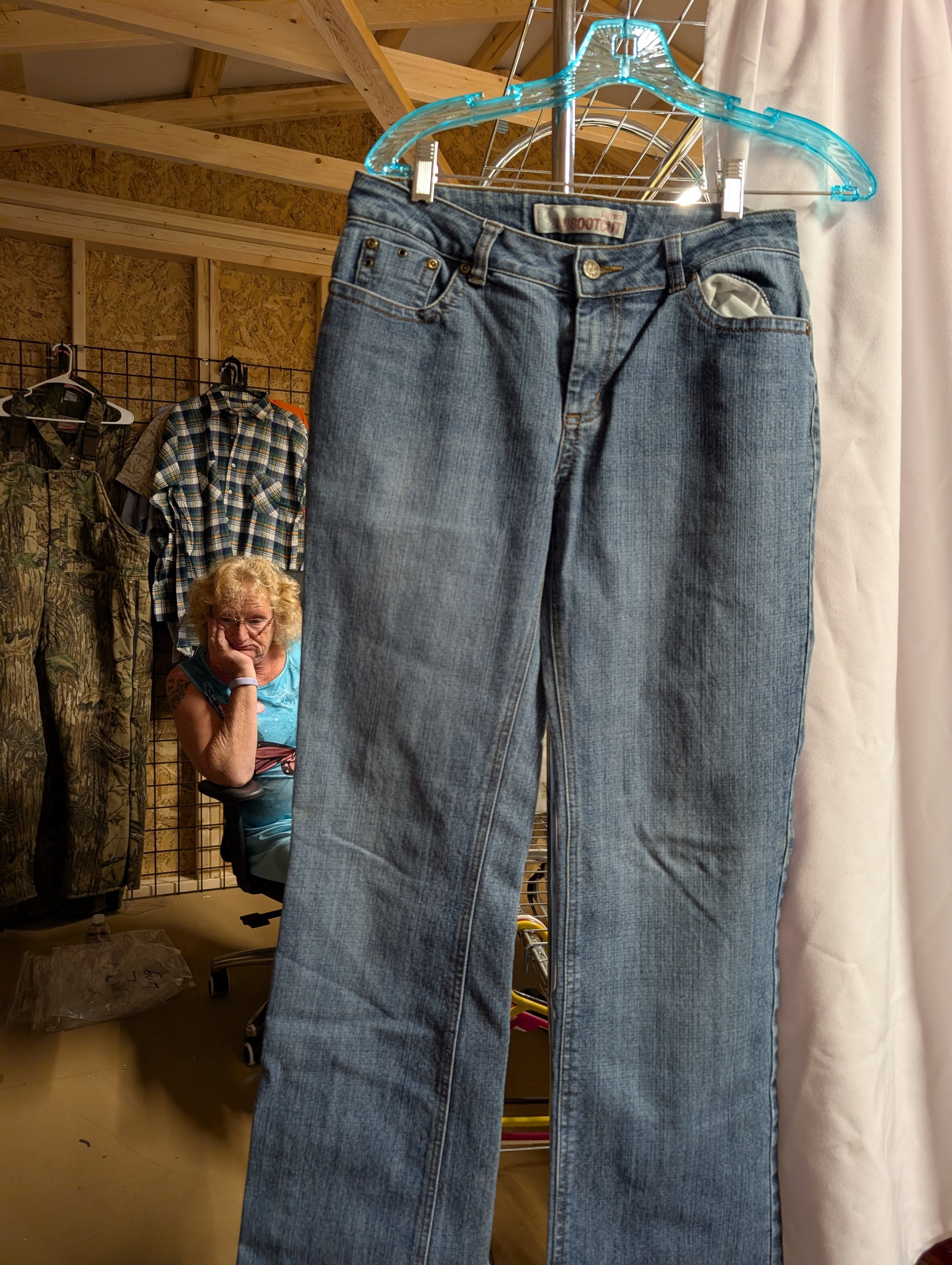 Southpole Bootcut Jeans with Embroidered Pockets - Image 1