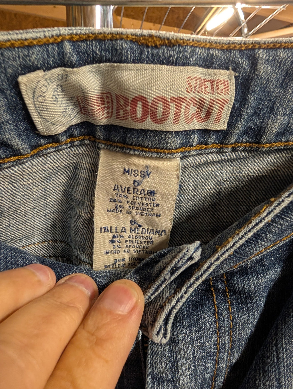 Southpole Bootcut Jeans with Embroidered Pockets - Image 5