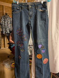 YMI Women's Jeans Size 11 with Colorful Patches - Image 1
