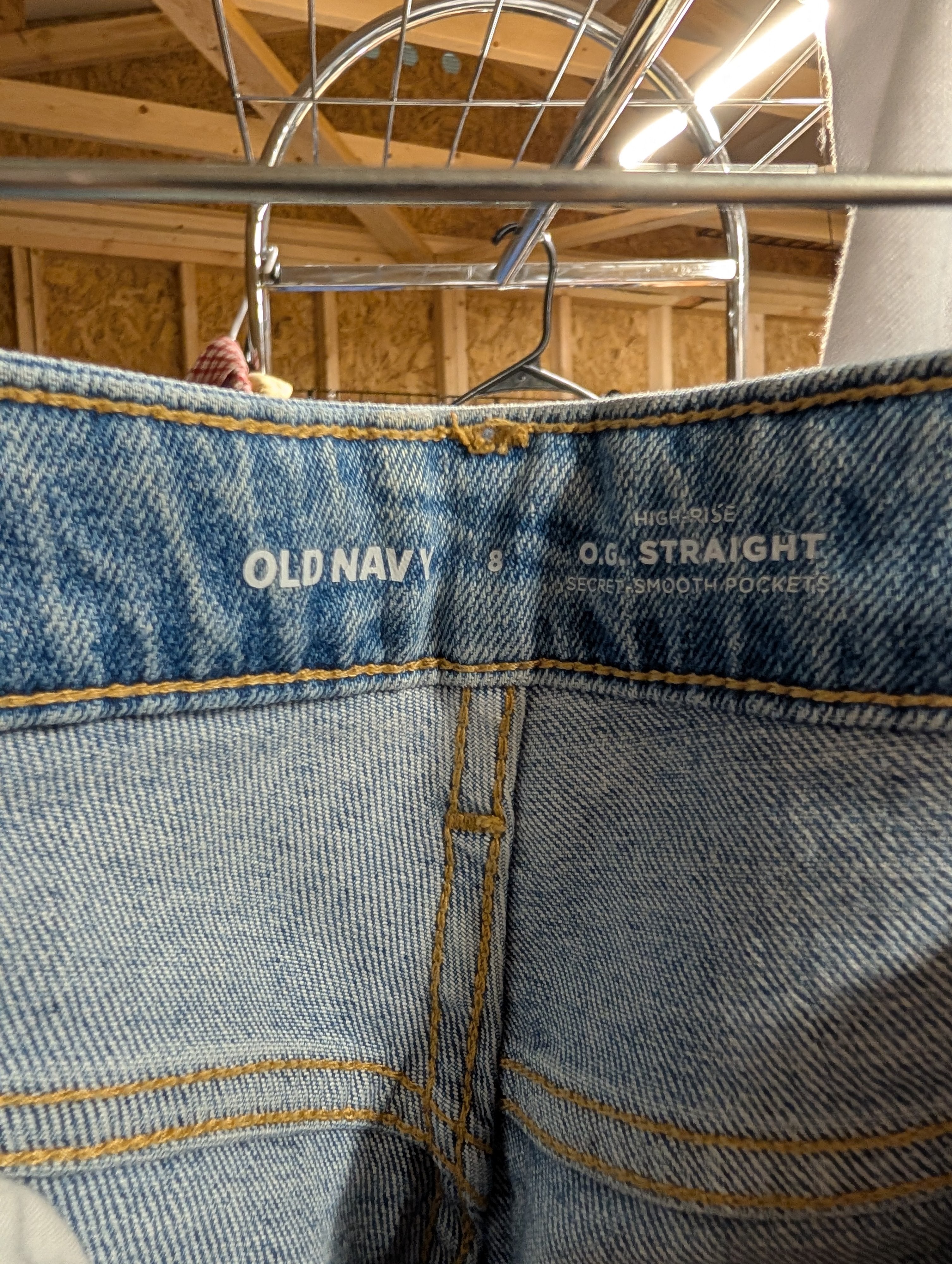 Old Navy High-Rise O.G. Straight Jeans Size 8 - Image 3