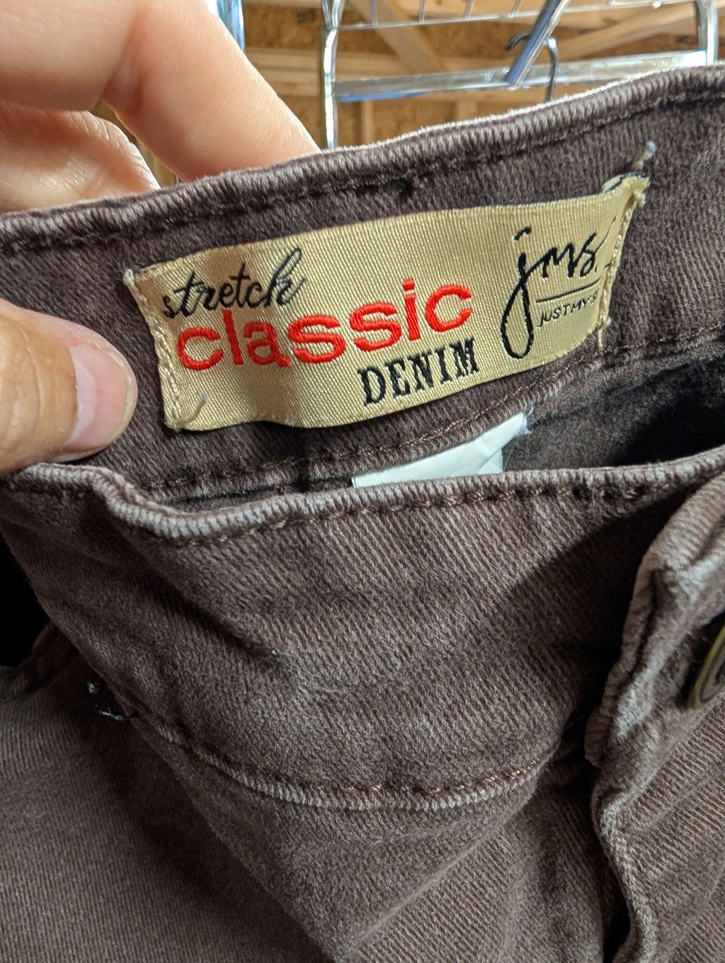 JMS Classic Denim Stretch Jeans 22W Falcon Brown - Image 4
