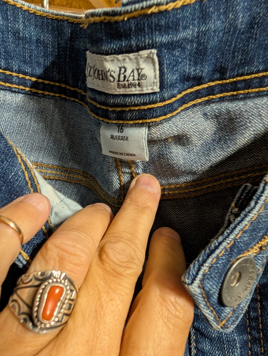 St. John's Bay Denim Shorts Size 16 - Image 2