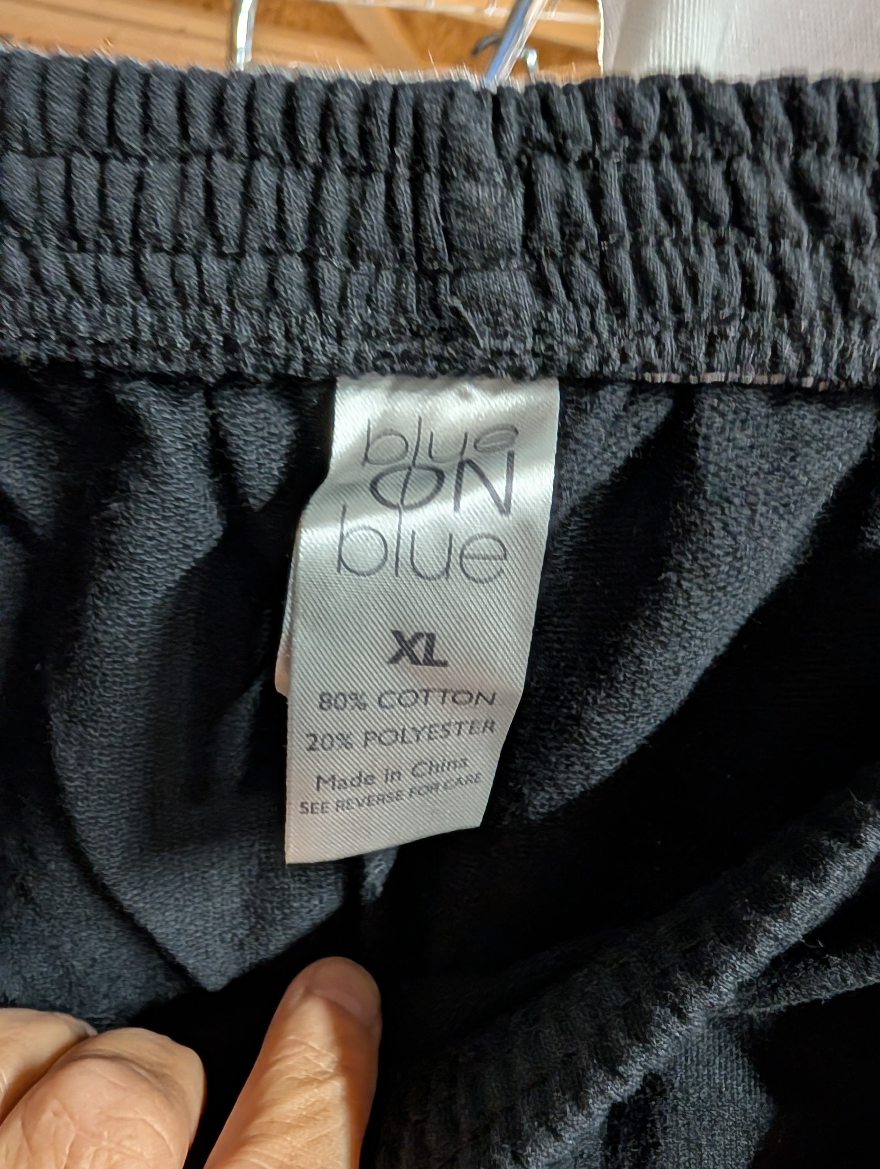 Blue On Blue Lady's XL Black Track Pants - Image 3