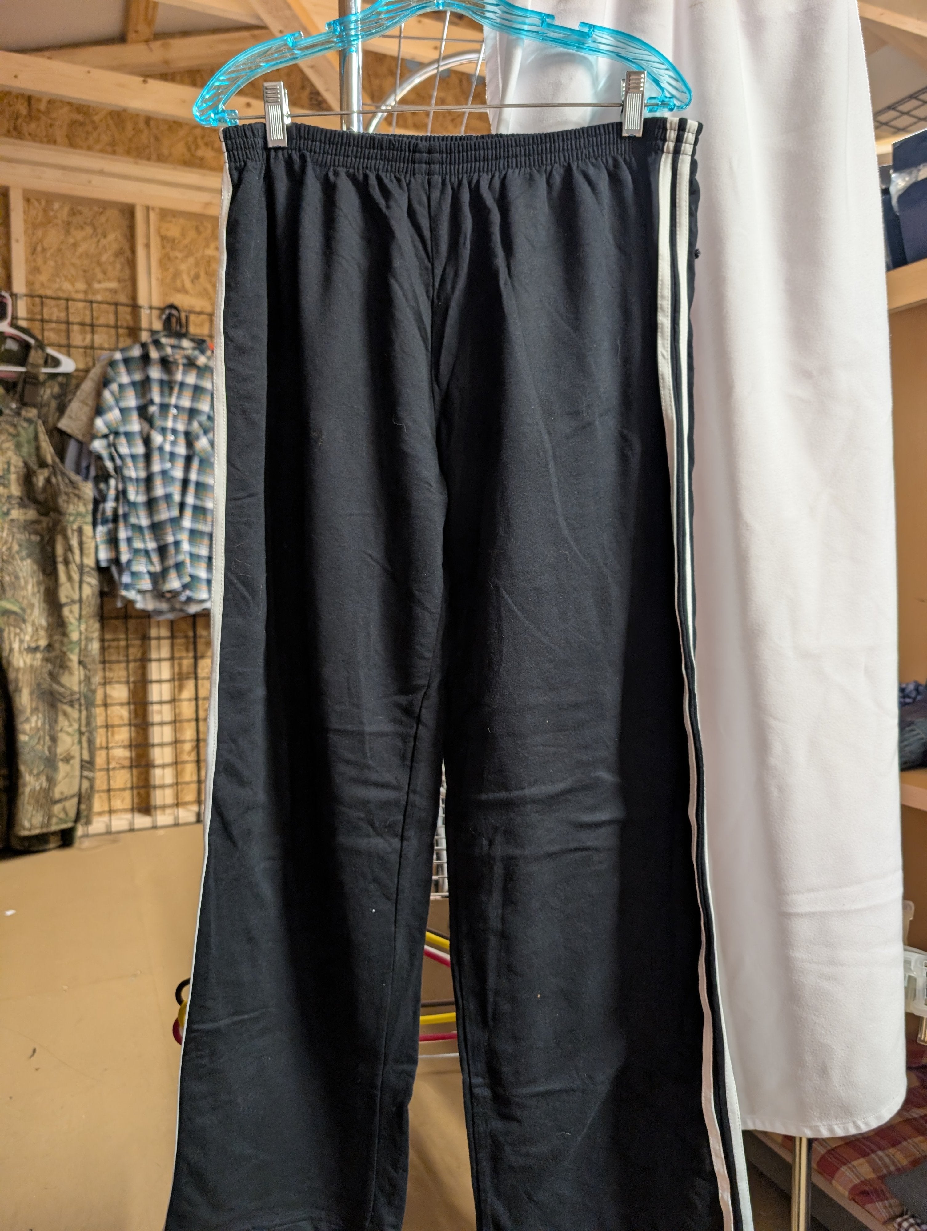 Blue On Blue Lady's XL Black Track Pants - Image 1