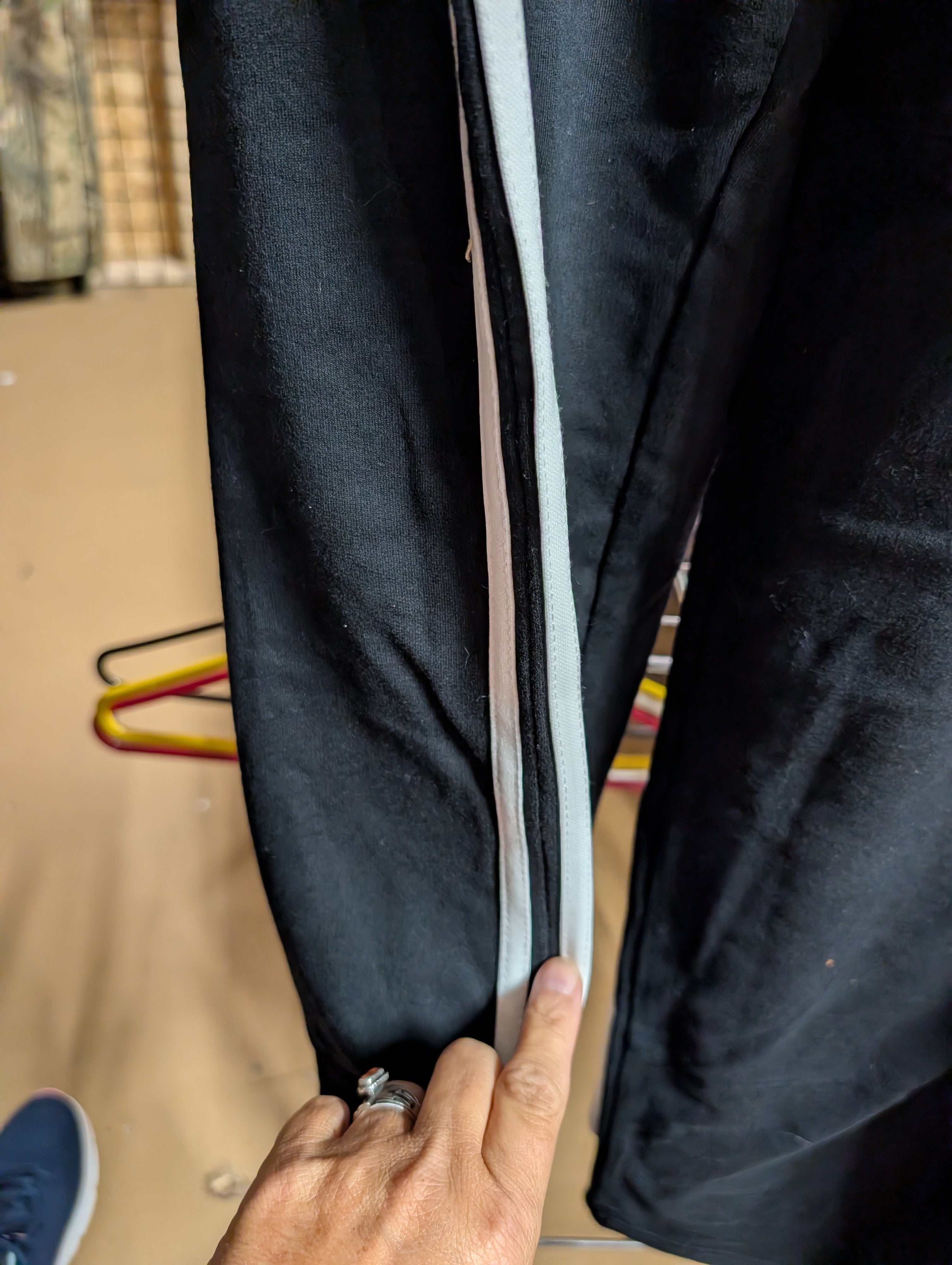 Blue On Blue Lady's XL Black Track Pants - Image 2