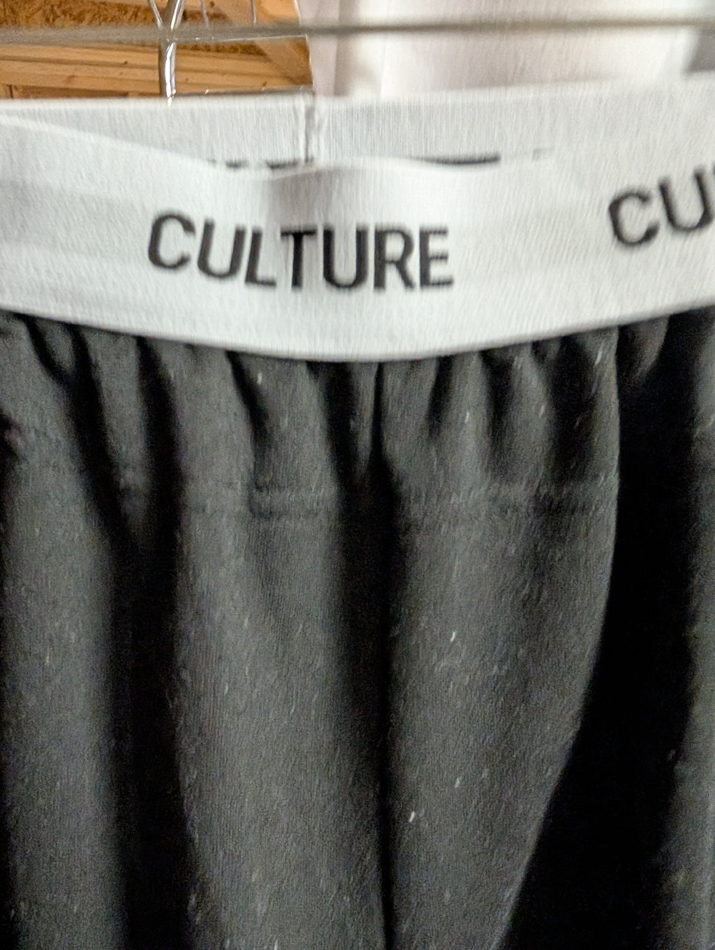 Culture Black Sweatpants with Heart Embroidery - Image 3