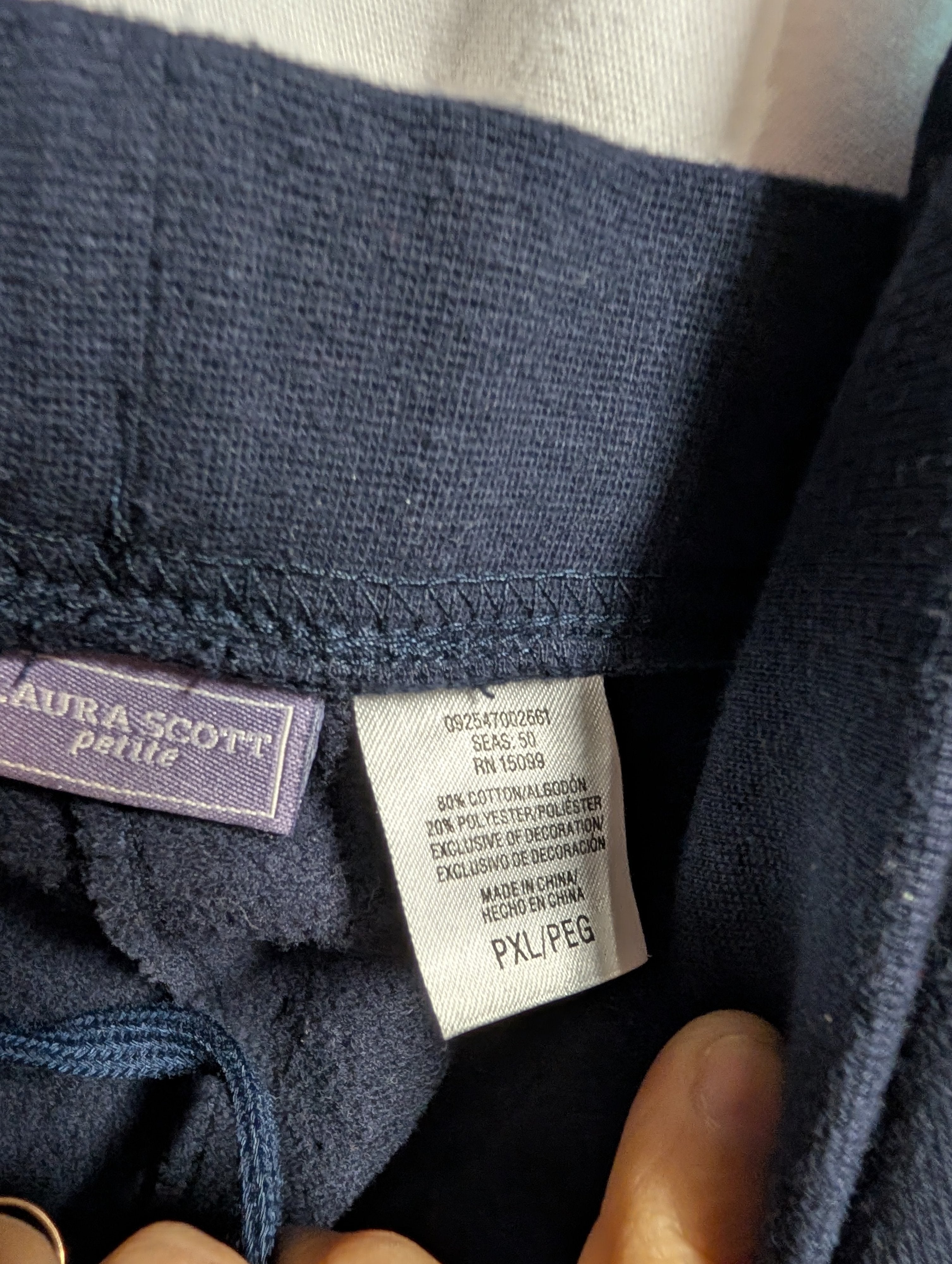 Laura Scott Petite Navy pants PXL - Image 4