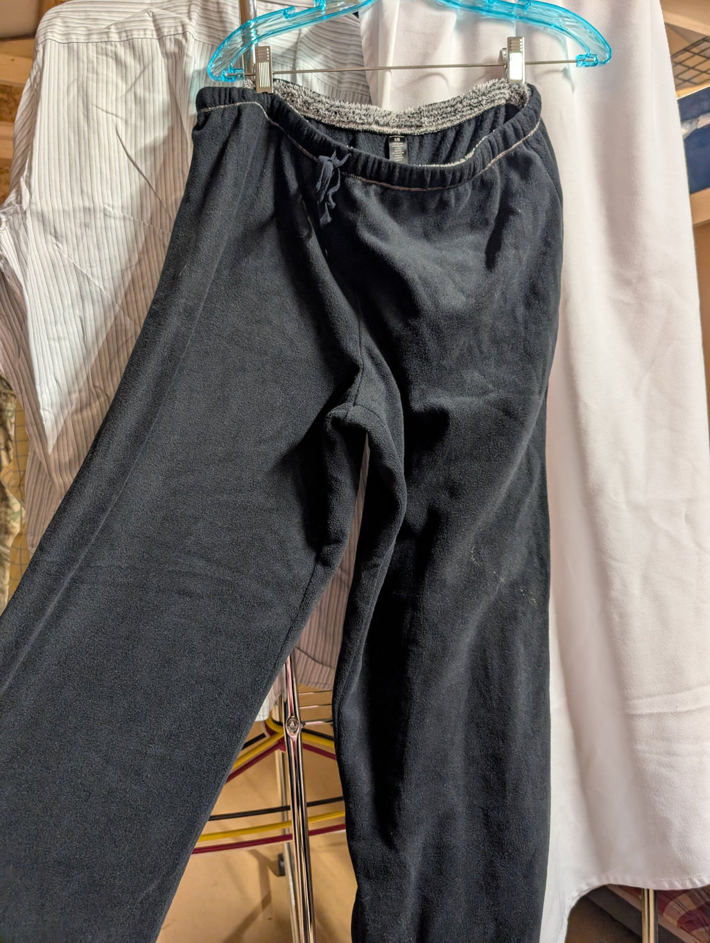 Ambrielle Black Fleece Pajama Pants L/G - Image 1