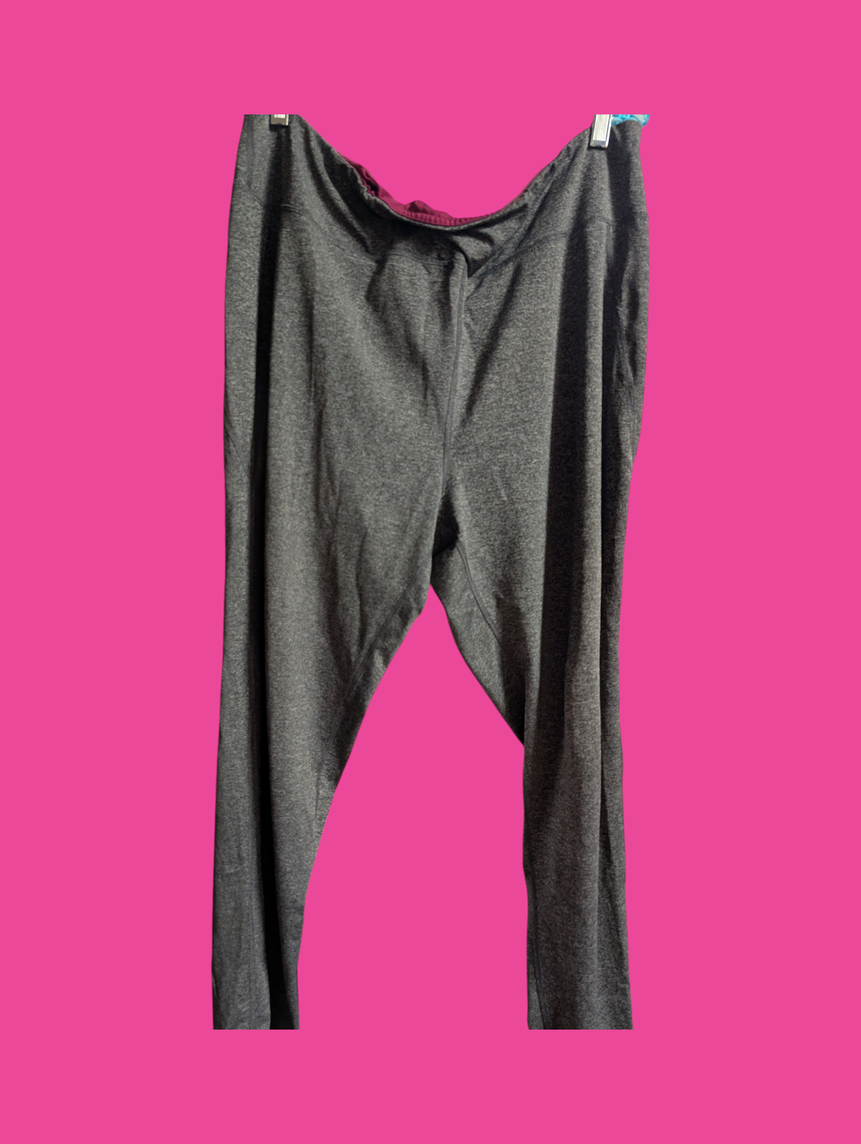 Gray Activewear Pants with Elastic Waistband - Image 1