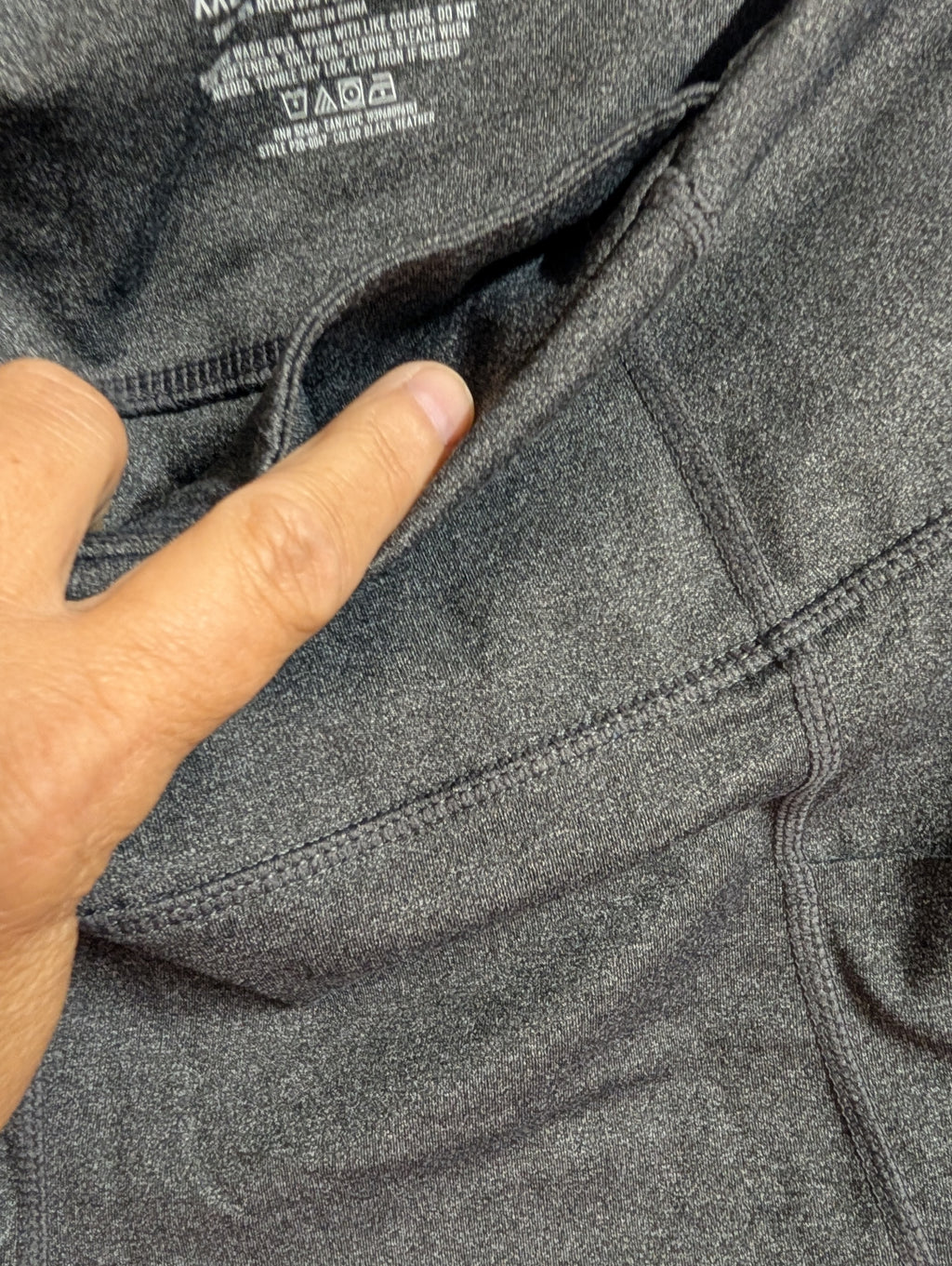 Members mark Women's Grey Athletic Leggings with Perforated Design - Image 4