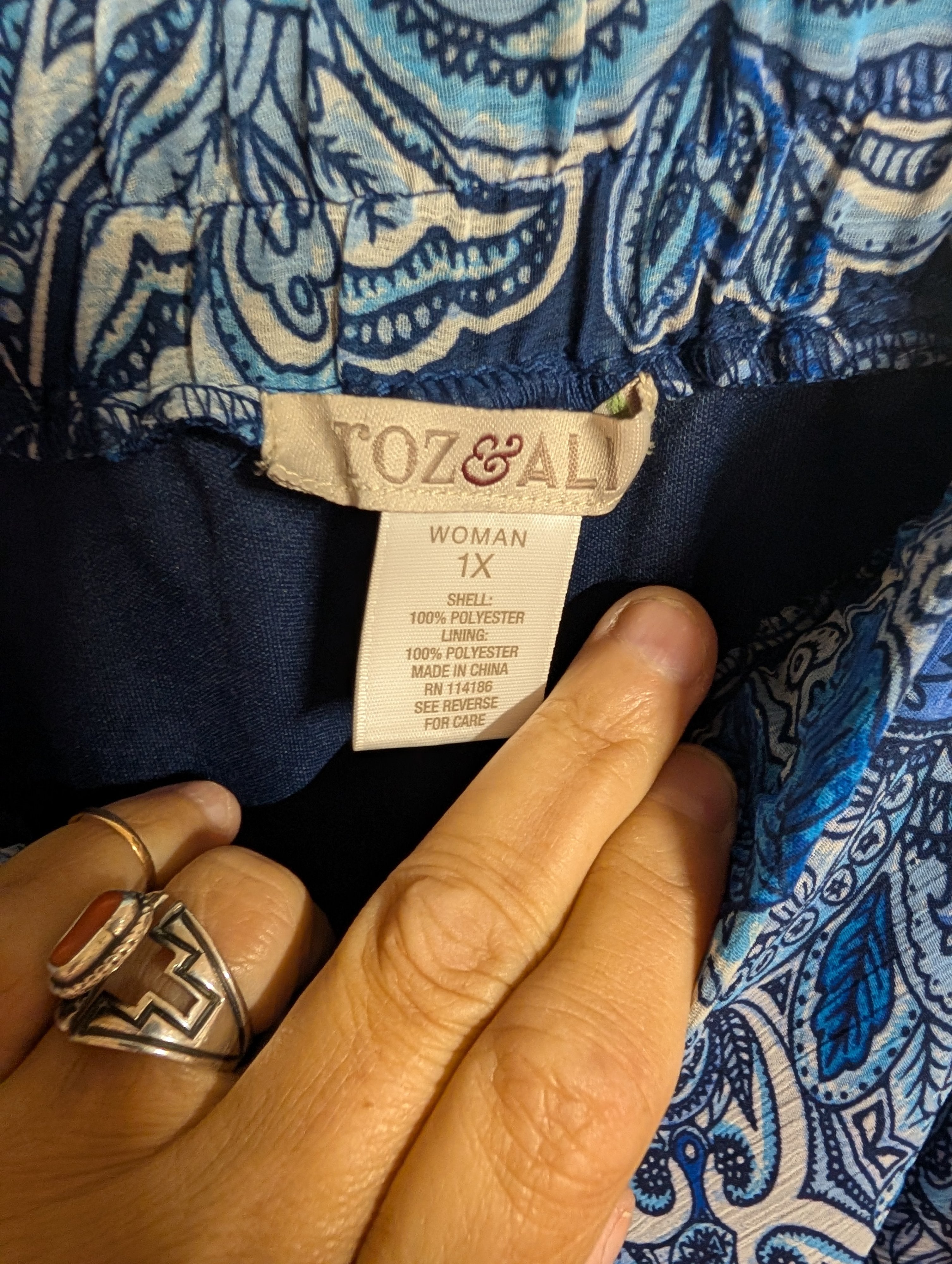 Roz & Ali Women's 1X Paisley Skirt - Image 2