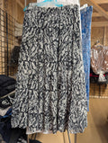 Black and White Abstract Print Skirt - Image 1