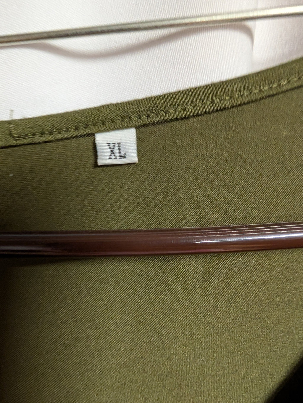 XL Olive Green Short Sleeve Romper - Image 2