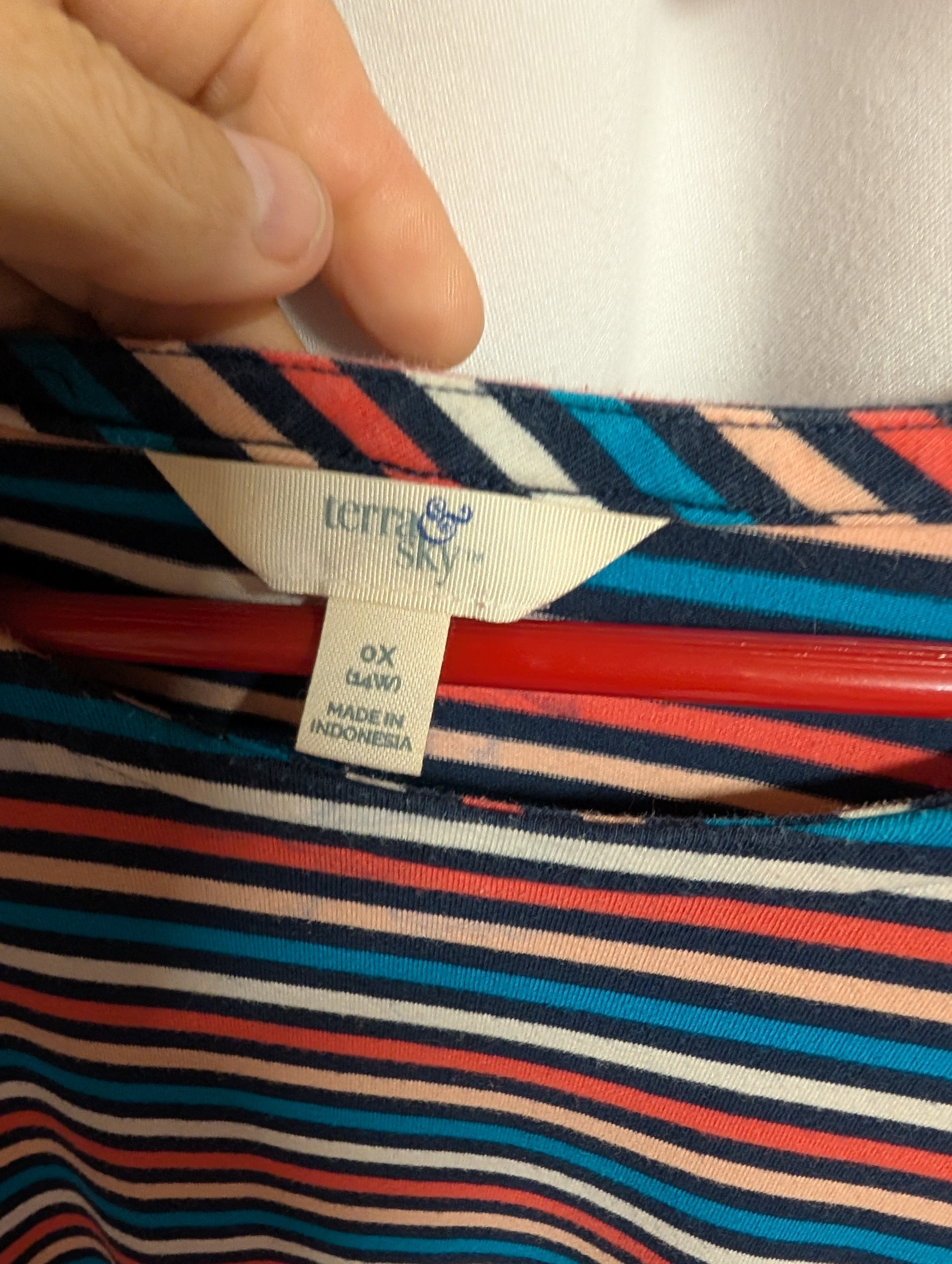 Lularoe Striped Short Sleeve Dress Size 0X - Image 2