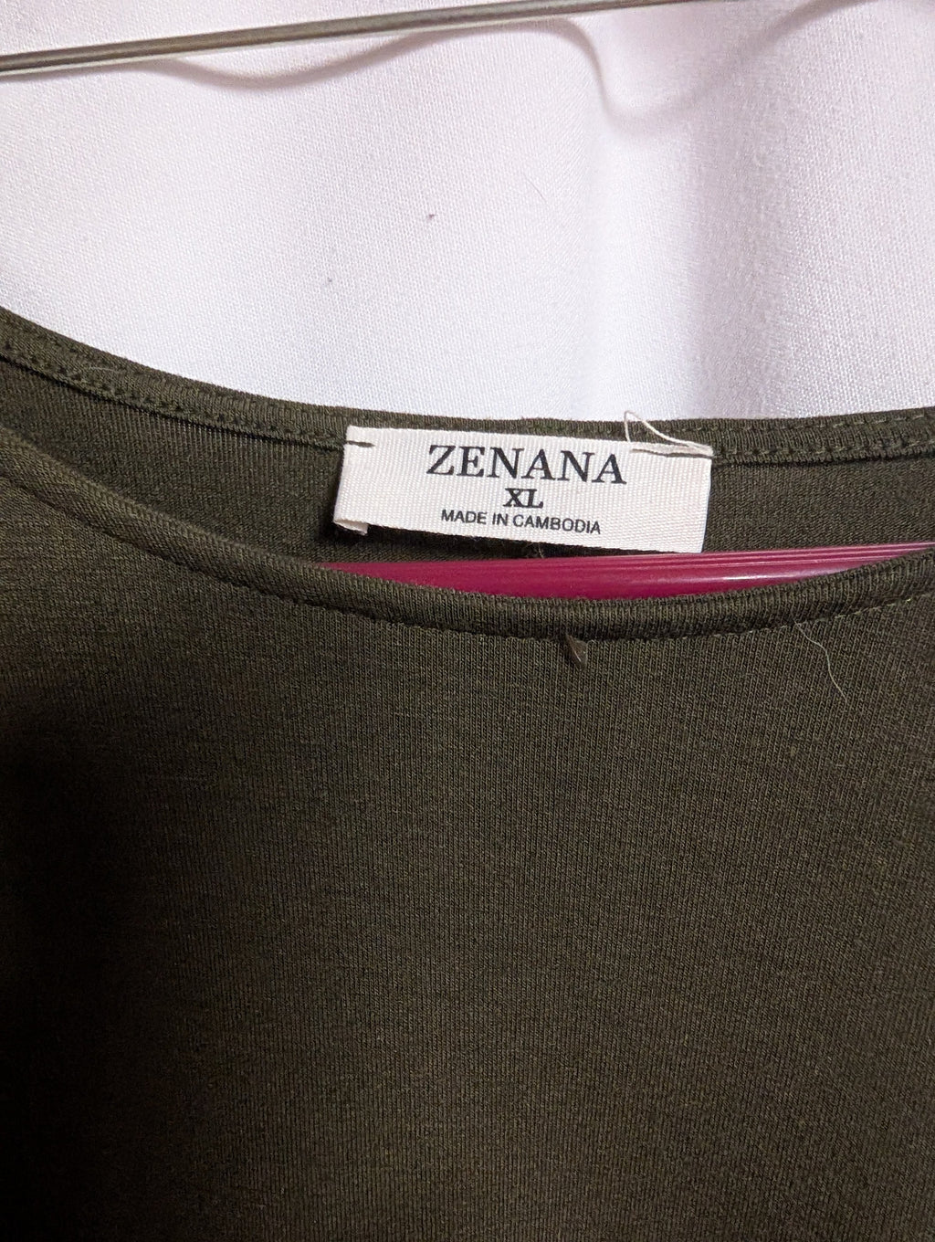 Zenana Long Sleeve Dress XL Green - Image 2