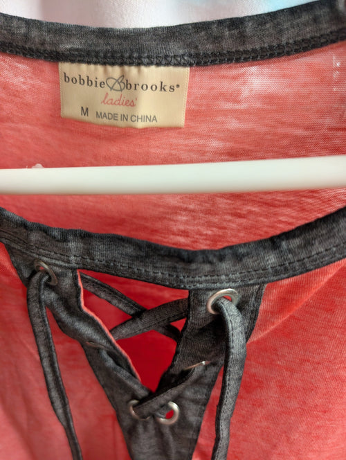 Bobbie Brooks Ladies Lace-Up Top M - Image 2