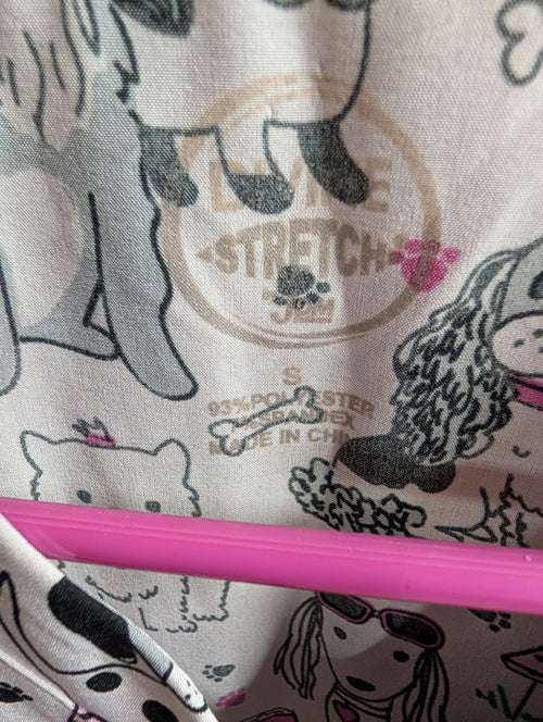 Cassandra O Dog Print Scrub Top Small - Image 2