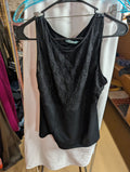 Slim Fabulous Black Lace Sleeveless Top - Image 1