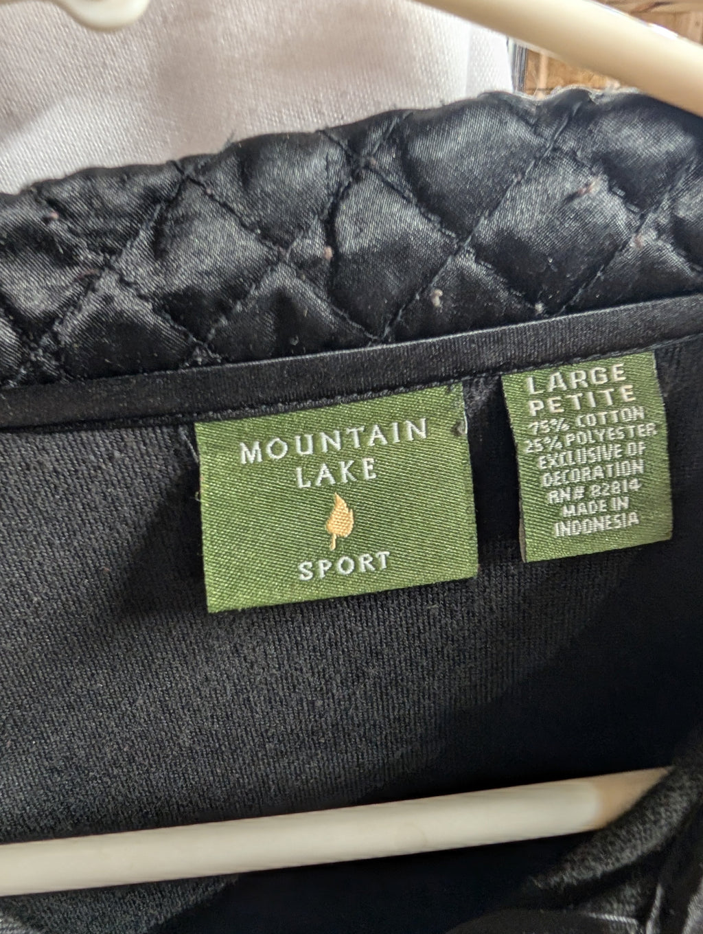 Mountain Lake Sport Black Velour Tracksuit Large Petite - Image 1
