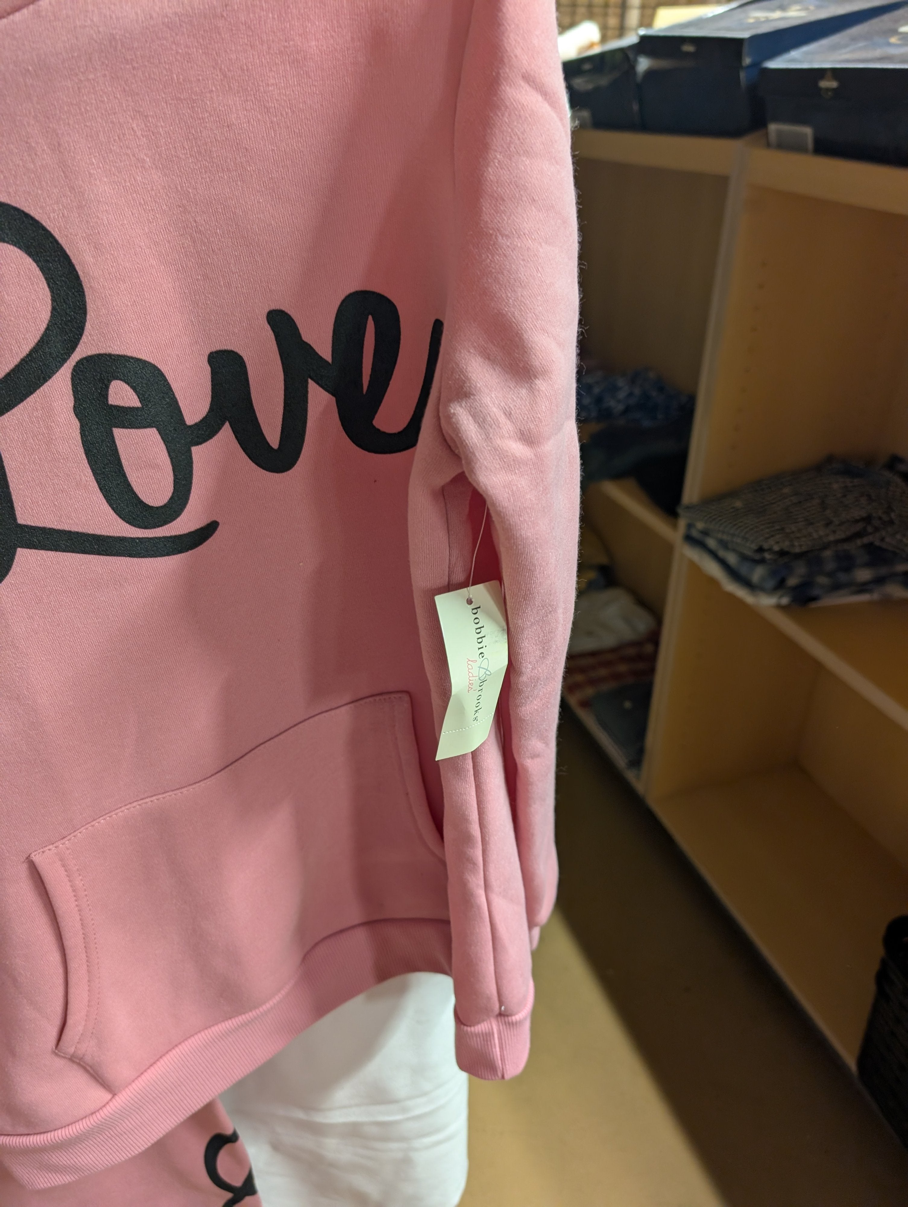 Bobbie Brooks Pink Love Sweatshirt and Joggers Set - Image 2