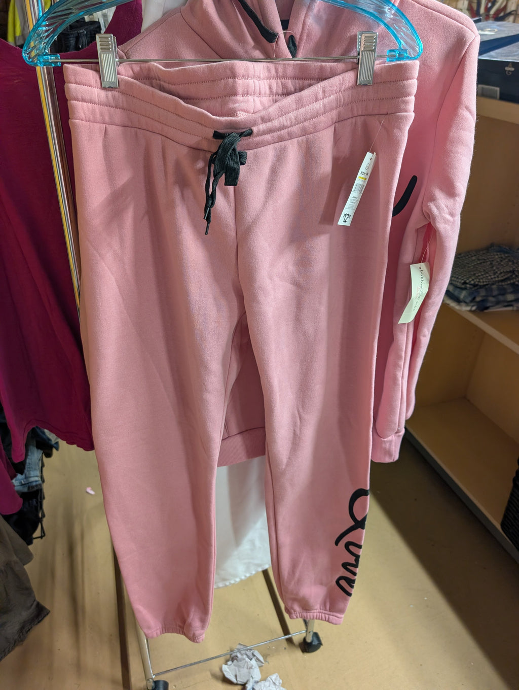 Bobbie Brooks Pink Love Sweatshirt and Joggers Set - Image 3