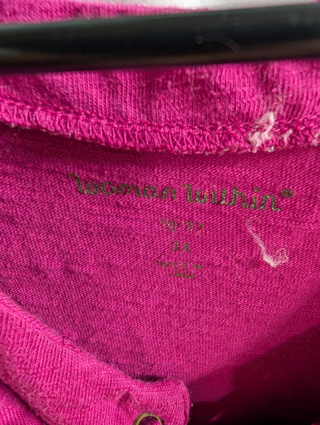 Woman Within 3X Pink Lace-Up Top - Image 2