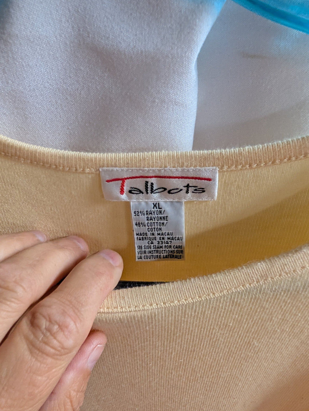 Talbots XL Long Sleeve Top Rayon Cotton Blend - Image 2
