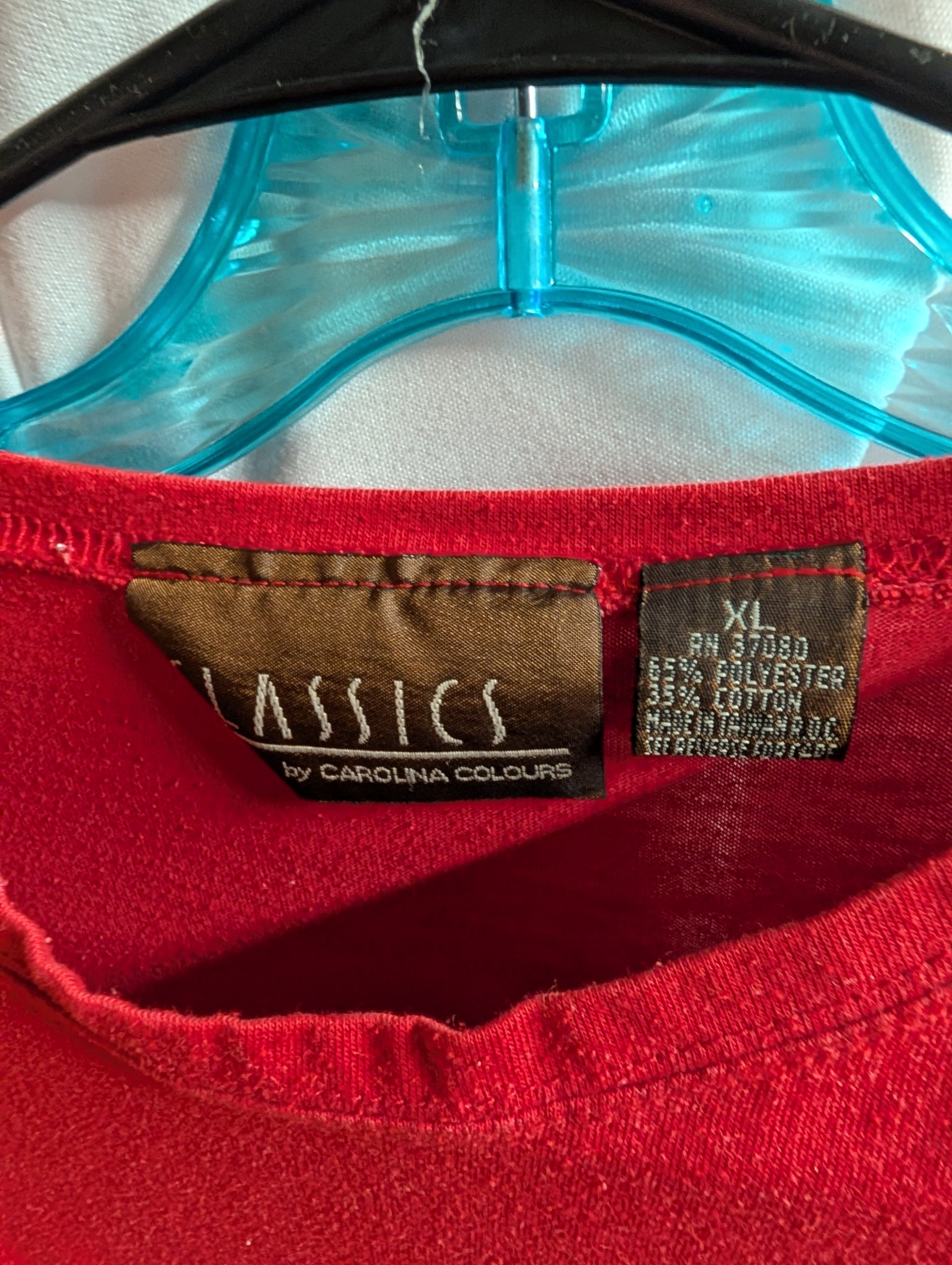 Classics by Carolina Colours Red Long Sleeve Shirt XL - Image 2