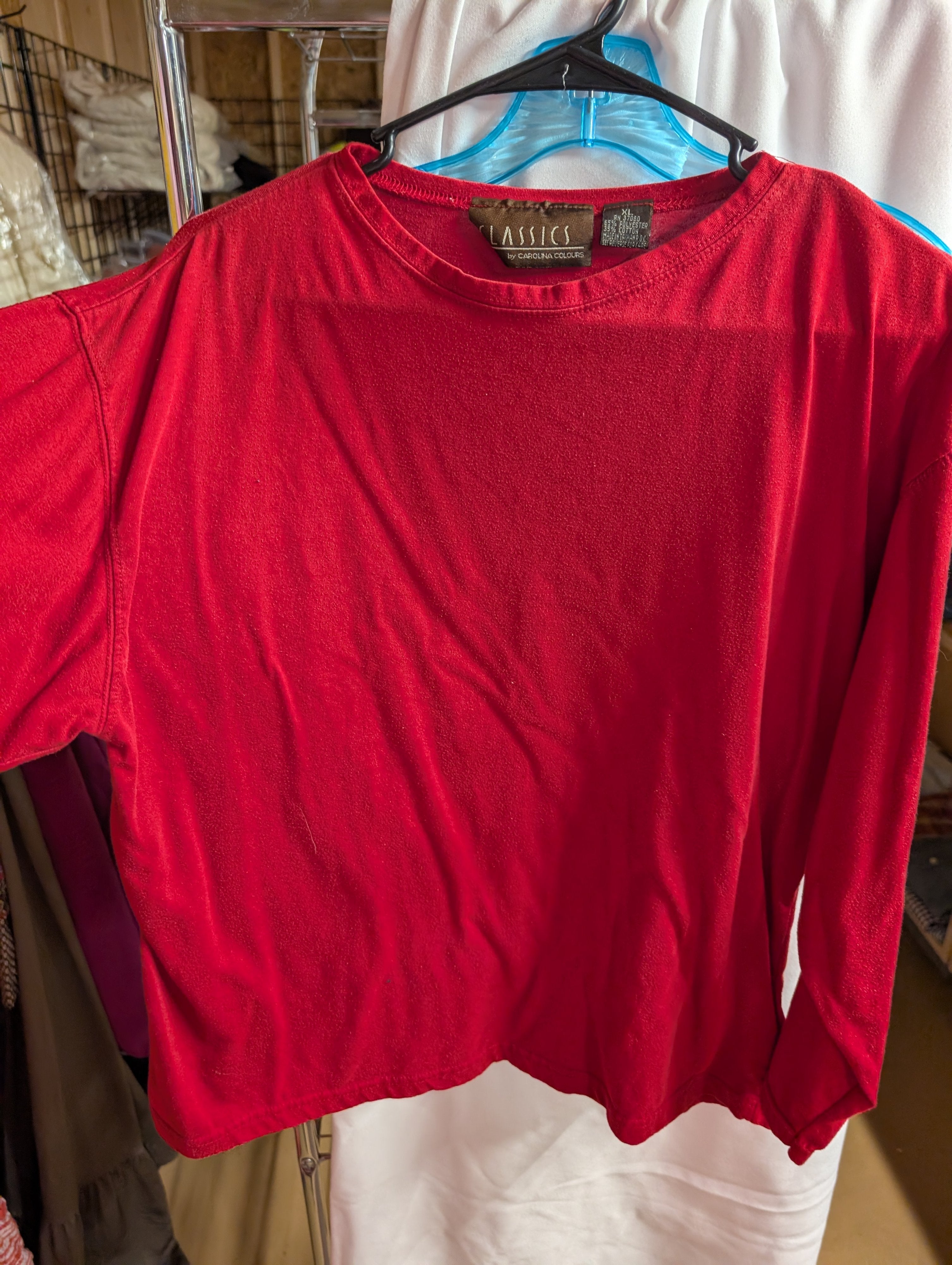 Classics by Carolina Colours Red Long Sleeve Shirt XL - Image 1