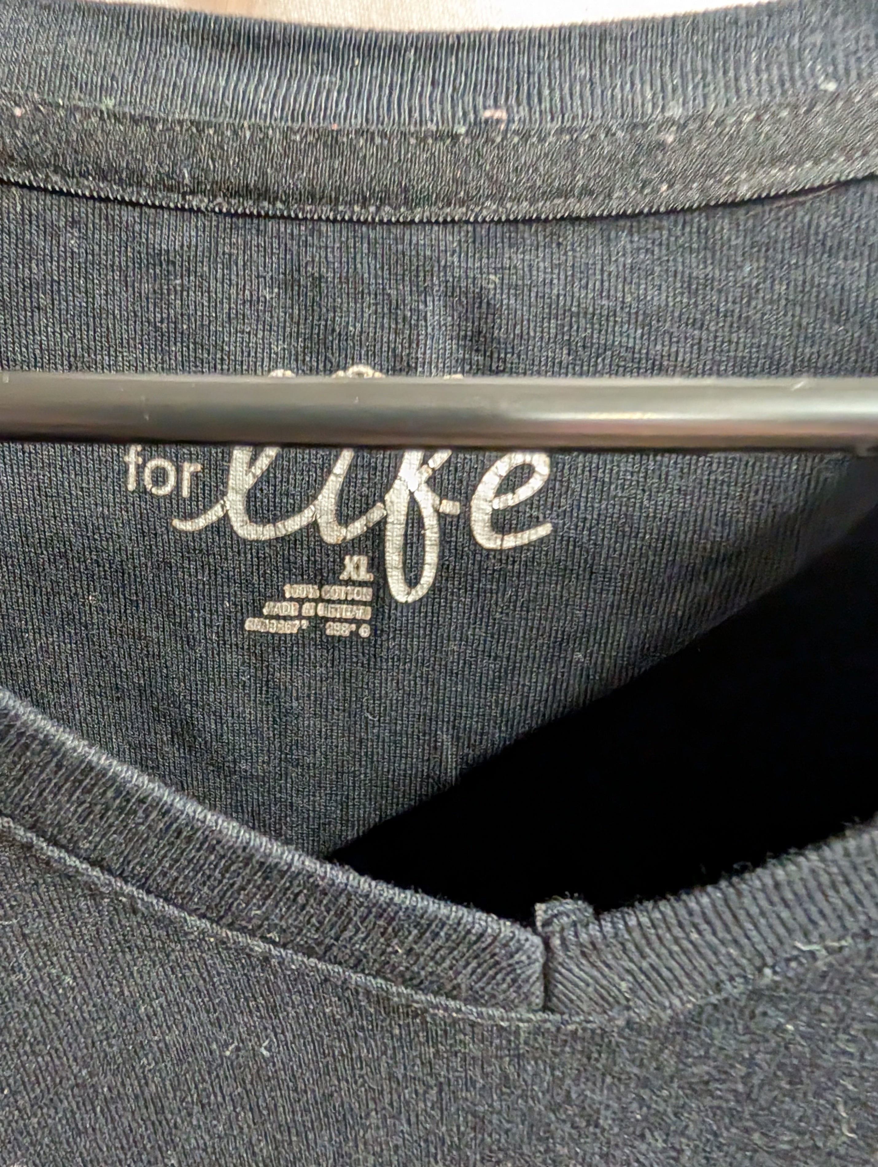 Made for Life Black V-Neck Long Sleeve Shirt XL - Image 2