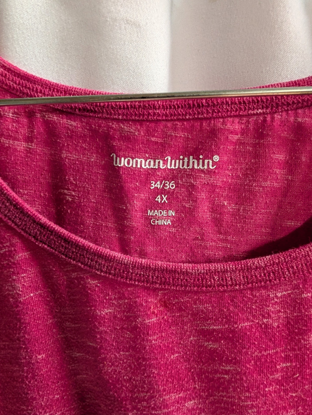 Woman Within Pink Long Sleeve Top 4X - Image 2