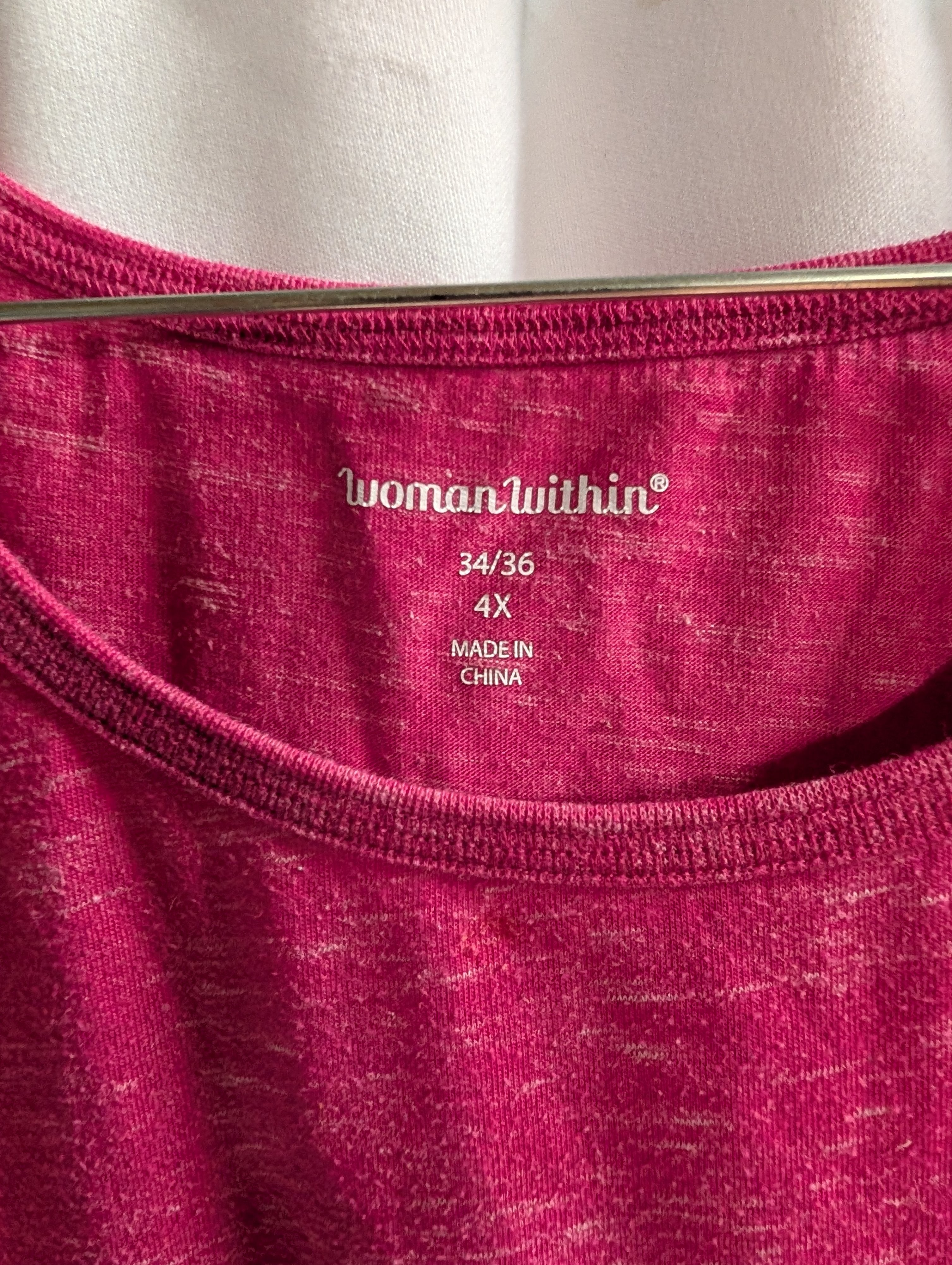 Woman Within Pink Long Sleeve Top 4X - Image 2
