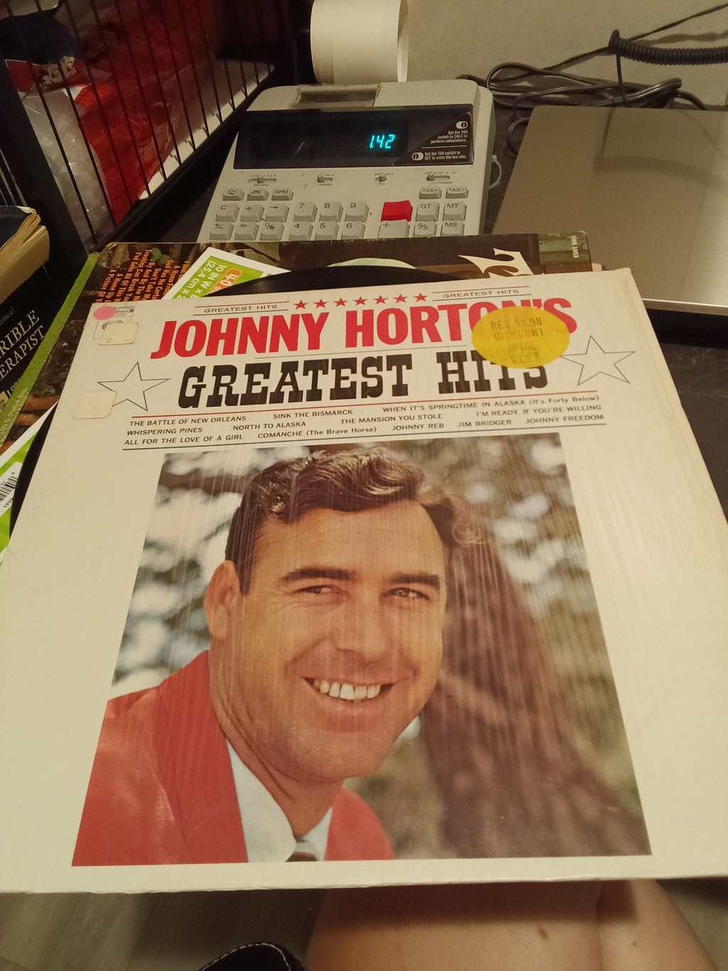 Johnny Horton Greatest Hits Vinyl Record Album - Image 1