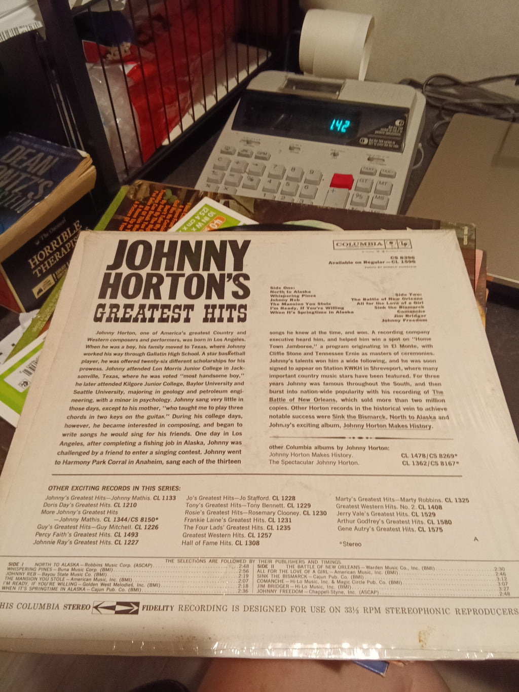 Johnny Horton Greatest Hits Vinyl Record Album - Image 2