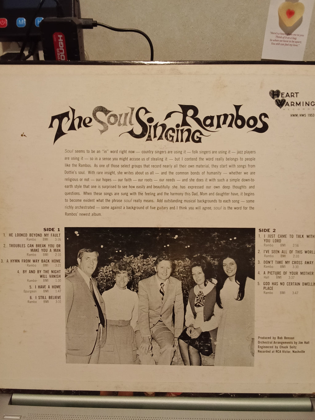 The Soul Singing Rambos Vinyl Record Heart Warming - Image 5