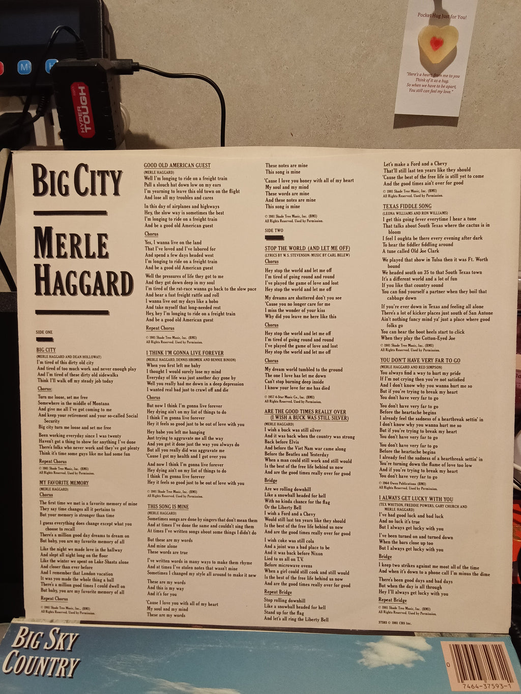 Merle Haggard Big City Vinyl Record by Epic - Image 5