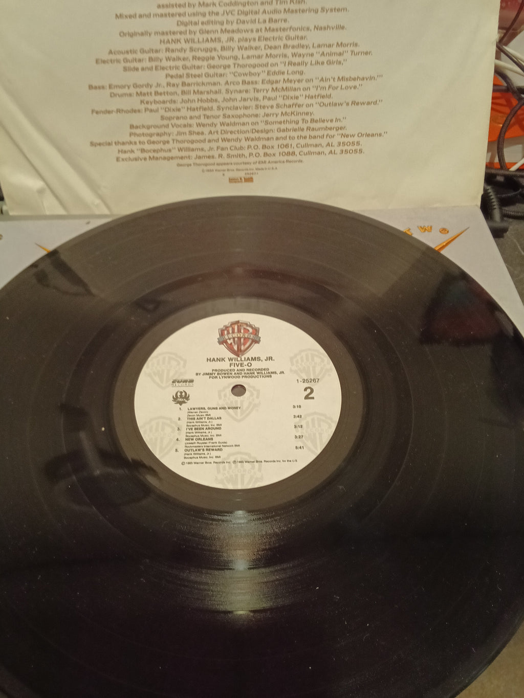 Hank Williams Jr. Five-O Vinyl Record - Image 7