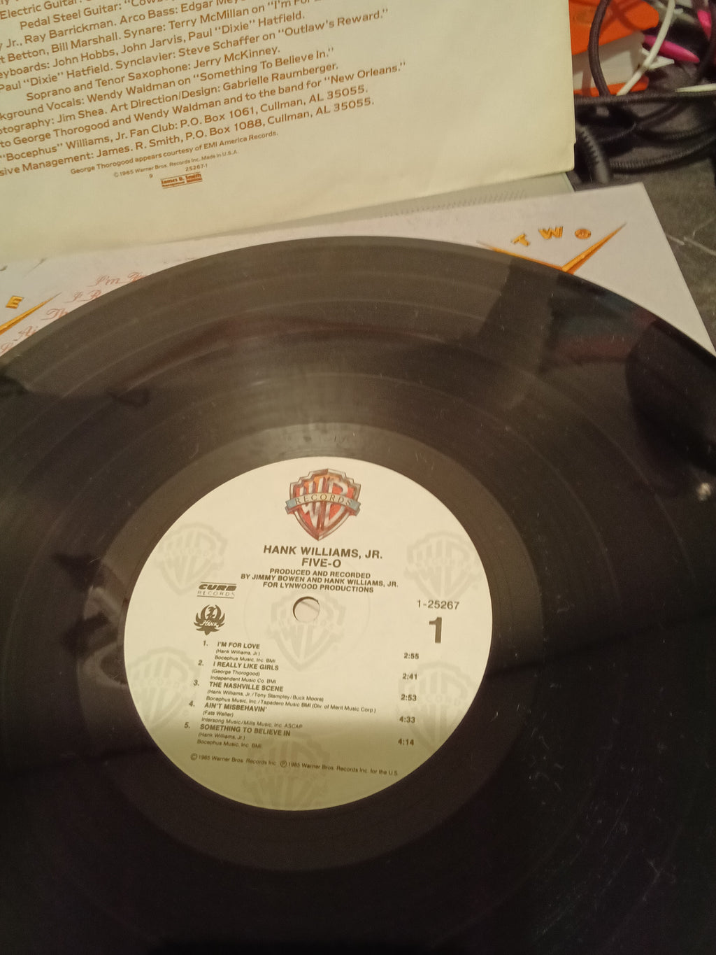 Hank Williams Jr. Five-O Vinyl Record - Image 6
