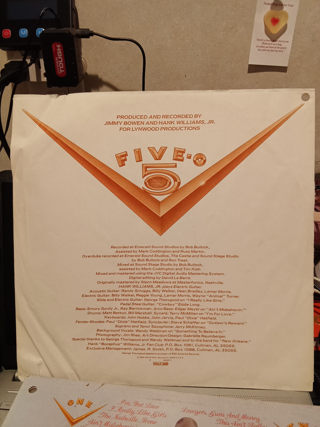 Hank Williams Jr. Five-O Vinyl Record - Image 5