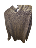 Gold Floral Lace Long Sleeve Top 3 XL - Image 1