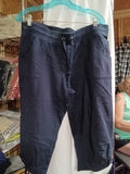 Men's Navy Drawstring Casual Pants - Image 1