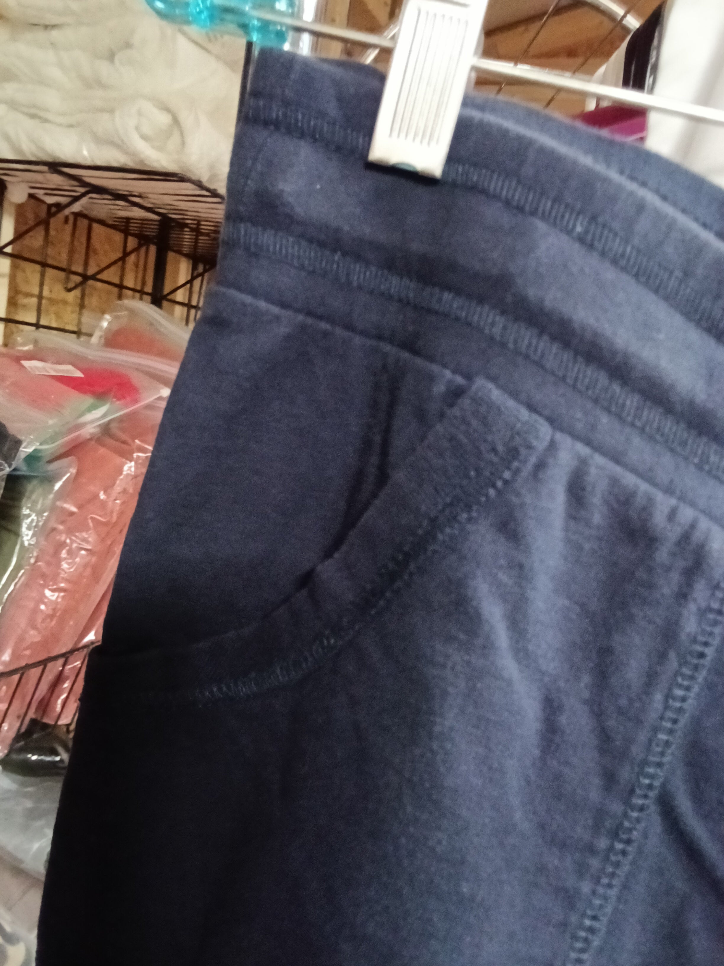 Men's Navy Drawstring Casual Pants - Image 2