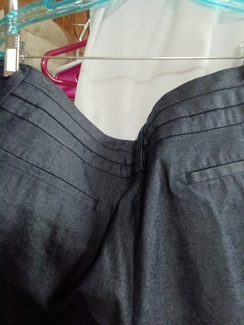 Lady's Dark Gray Shorts with Button Closure - Image 4