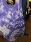 Purple Tie-Dye Sleeveless Dress with Pocket - Image 1