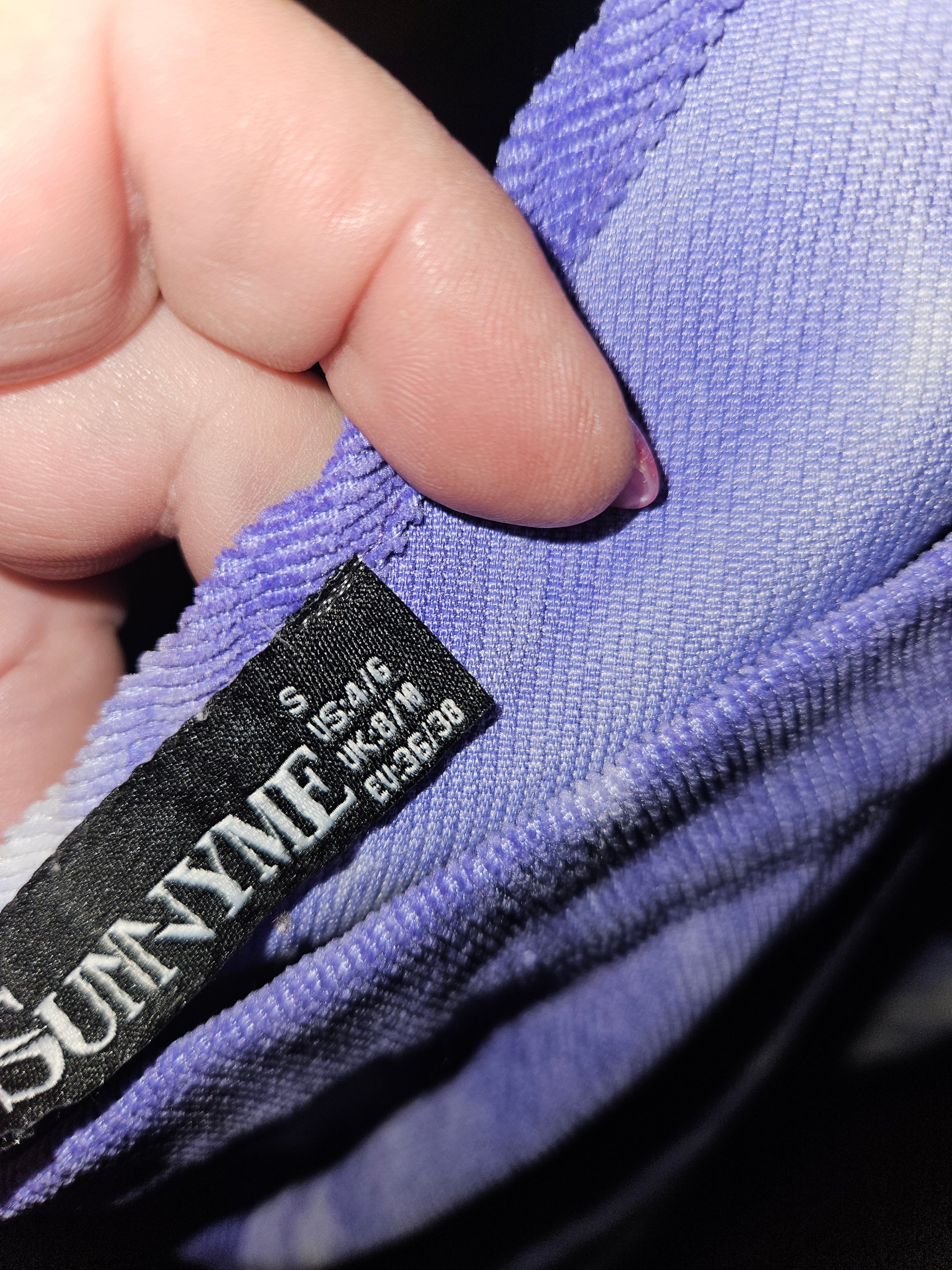 Purple Tie-Dye Sleeveless Dress with Pocket - Image 3